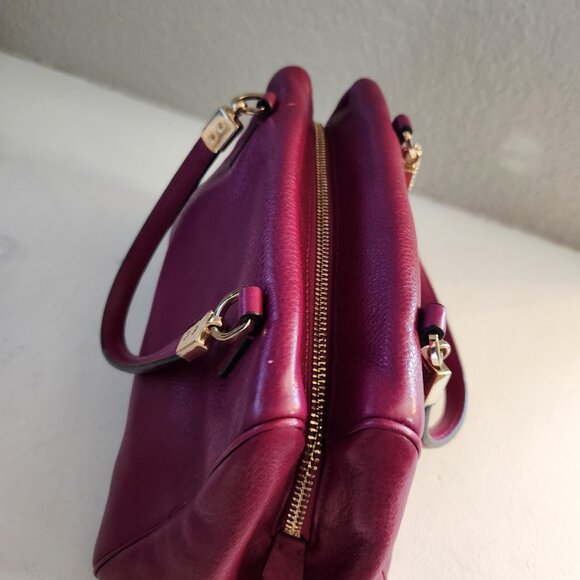 Euc Coach Madison Cranberry Leather Mini Shoulder Bag Handbag - Picture 11 of 15